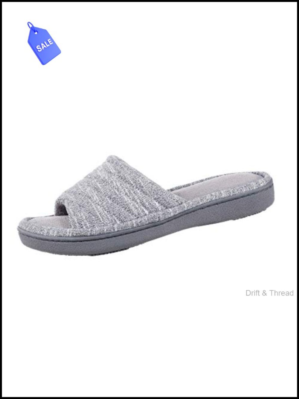 Knit Slide Slippers Moisture-Wicking Lining Indoor/Outdoor Washable